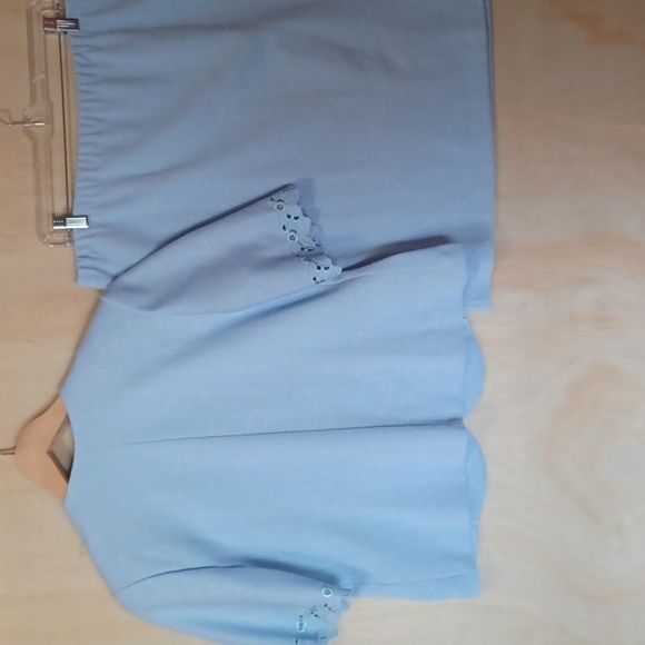 Pablo Collection Blue Skirt Suit - Picture 3 of 17